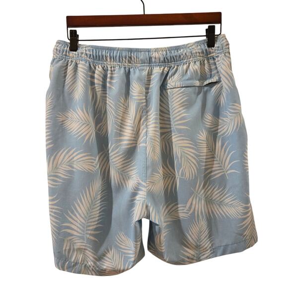Trunks Mens Swim Shorts Blue White Tropical XL - Picture 3 of 8
